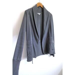 JAMES PERSE Shawl Collar French Terry Jacket Sweatshirt Cinch Waist USA 1 S $298